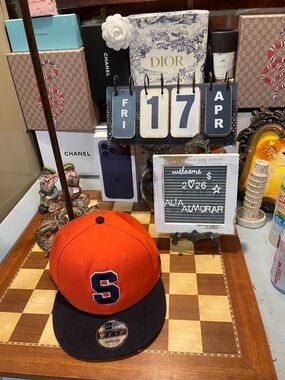 Syracuse Orange Hat Fitted 7 7/8 Mitchell & Ness Orange Blue NCAA Logo Wool Men